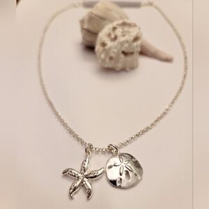 PERIWINKLE by Barlow beach inspired silver charm necklace NWT